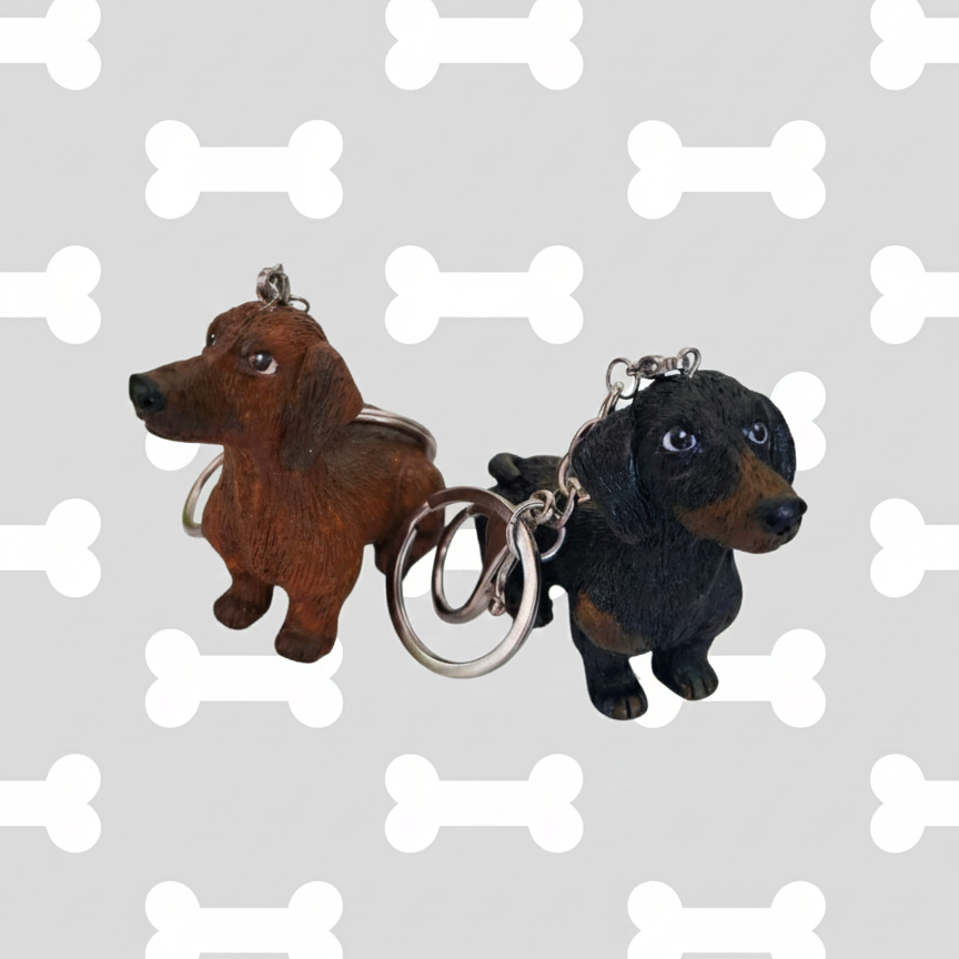 Llavero 3D de perrito salchicha, llavero y colgante, diseño perro 1pz