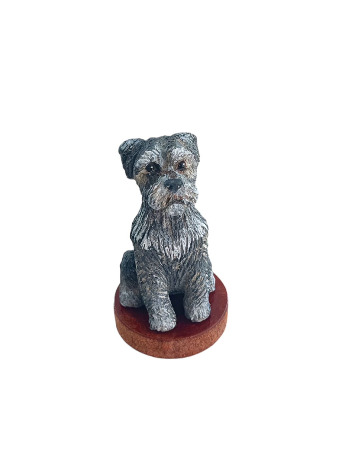 Figura Schnauzer mascota decoración, 1pz, para amante de los perritos