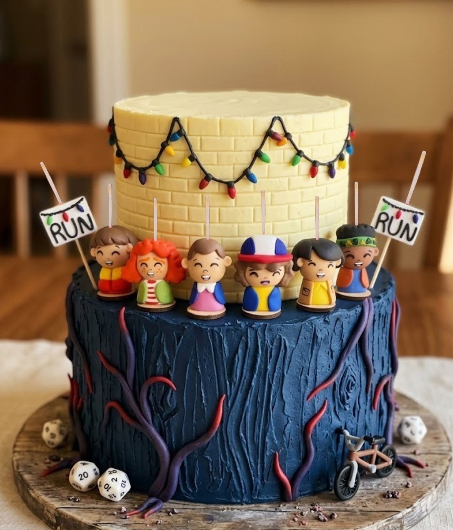 Velas cumpleaños Stranger Things niños, Eleven, Dustin, Lucas, Will y Max, 8pz, toppers cakes, decoración temática