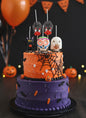 Velas tematicas Halloween, fantasma, calavera de azucar, lapida y murcielago 5pz toppers cake decoracion de pastel