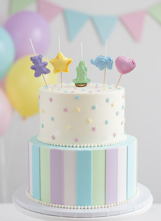 Velas de cumpleaños figuras globos de helio de colores 5pz toppers cake decoracion de pastel