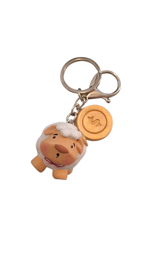 Llavero borreguito de la abundancia, bonito regalo navideño para atraer prosperidad, colgante bolsos