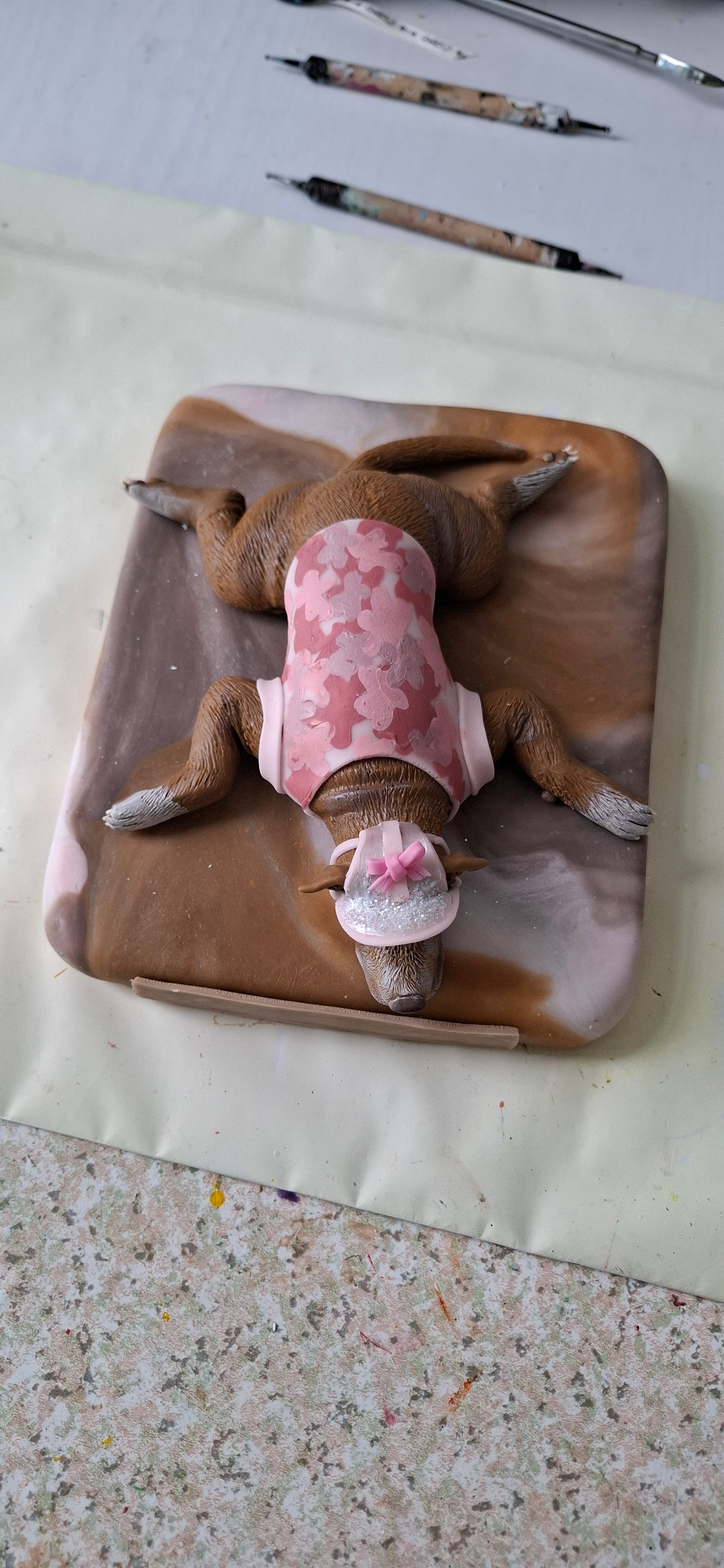 Retrato de tu mascota, recuerdo de tu perro, Retrato conmemorativo de mascota – Hecho a mano 15cm , 1pz, PERSONALIZADO