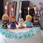 Velas cumpleaños Frozen , Ana, Elsa y sus amigos , 5pz , decoración fiesta temática,  toppers cake