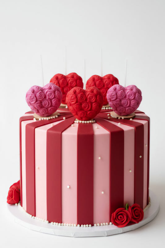 Velas de cumpleaños corazon de rosas 5pz toppers cake decoracion de pastel