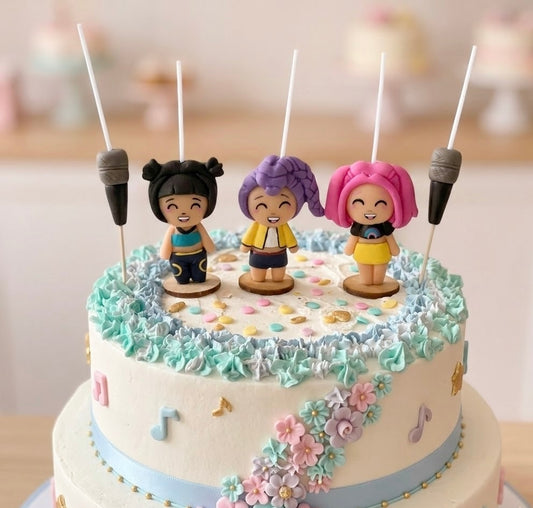 Velas de cumpleaños Demon Hunters Kpop 5pz toppers cake decoracion de pastel, rumí,mira y Zoéy