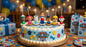 Paw patrol,  velas para pastel patrulla canina  7pz , perritos y Ryder, decoración fiesta temática de cumpleaños,  toppes cakes