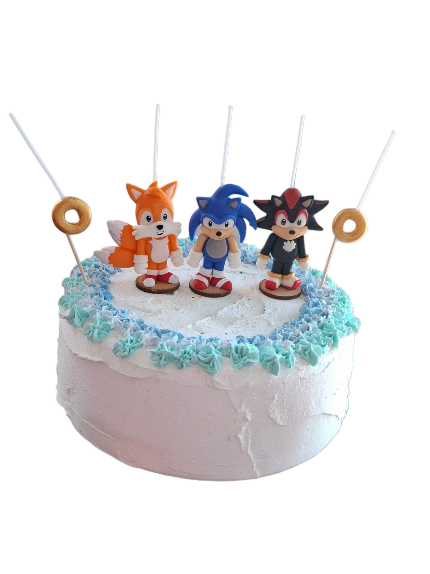 Velas de cumpleaños sonic y sus amigos 5pz , toppers cake decoracion tematica
