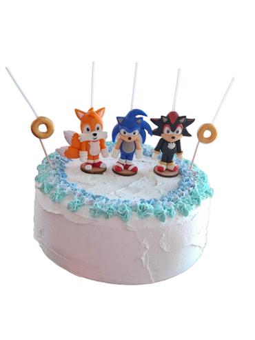 Velas de cumpleaños sonic y sus amigos 5pz , toppers cake decoracion tematica