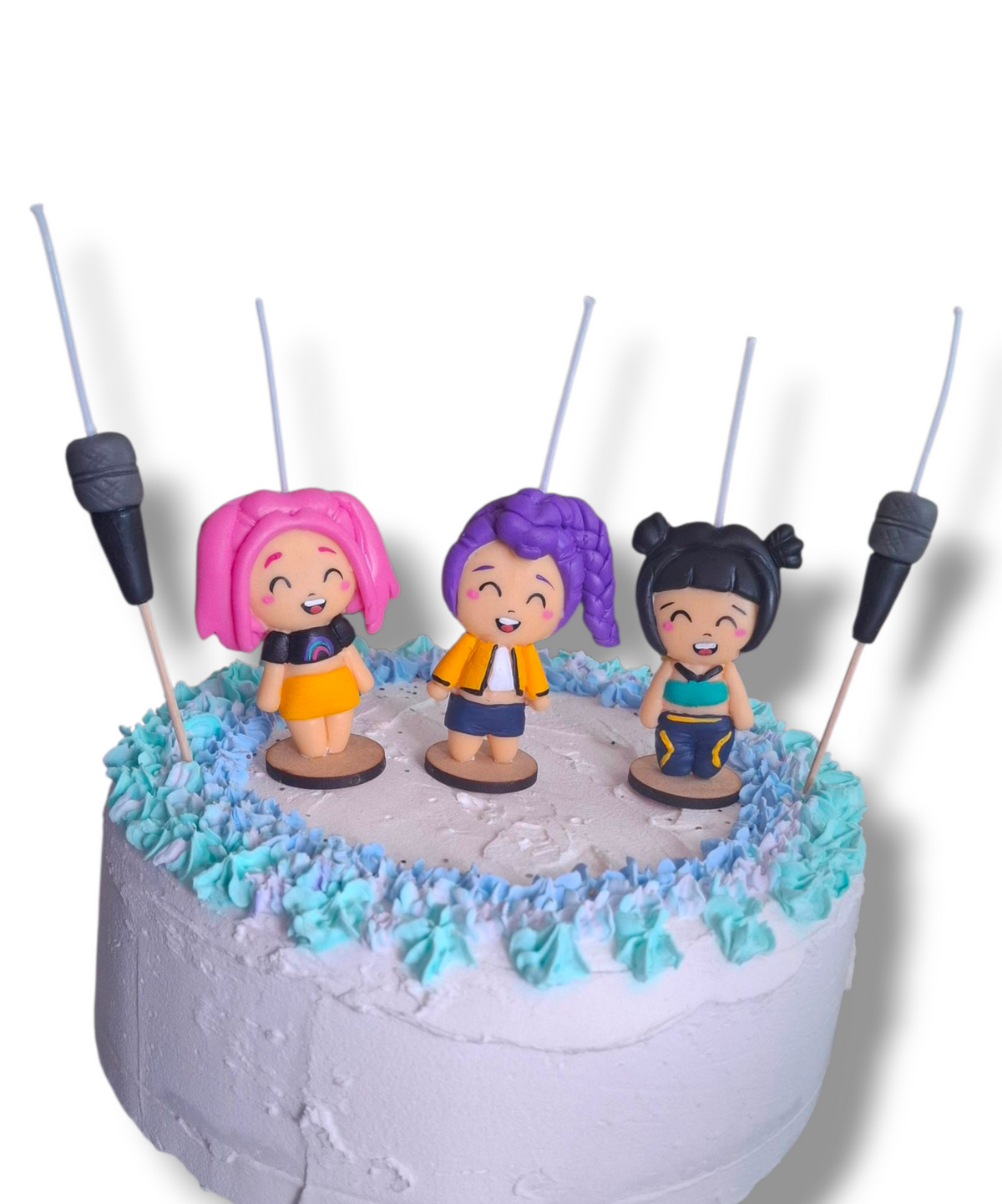 Velas de cumpleaños Demon Hunters Kpop 5pz toppers cake decoracion de pastel, rumí,mira y Zoéy