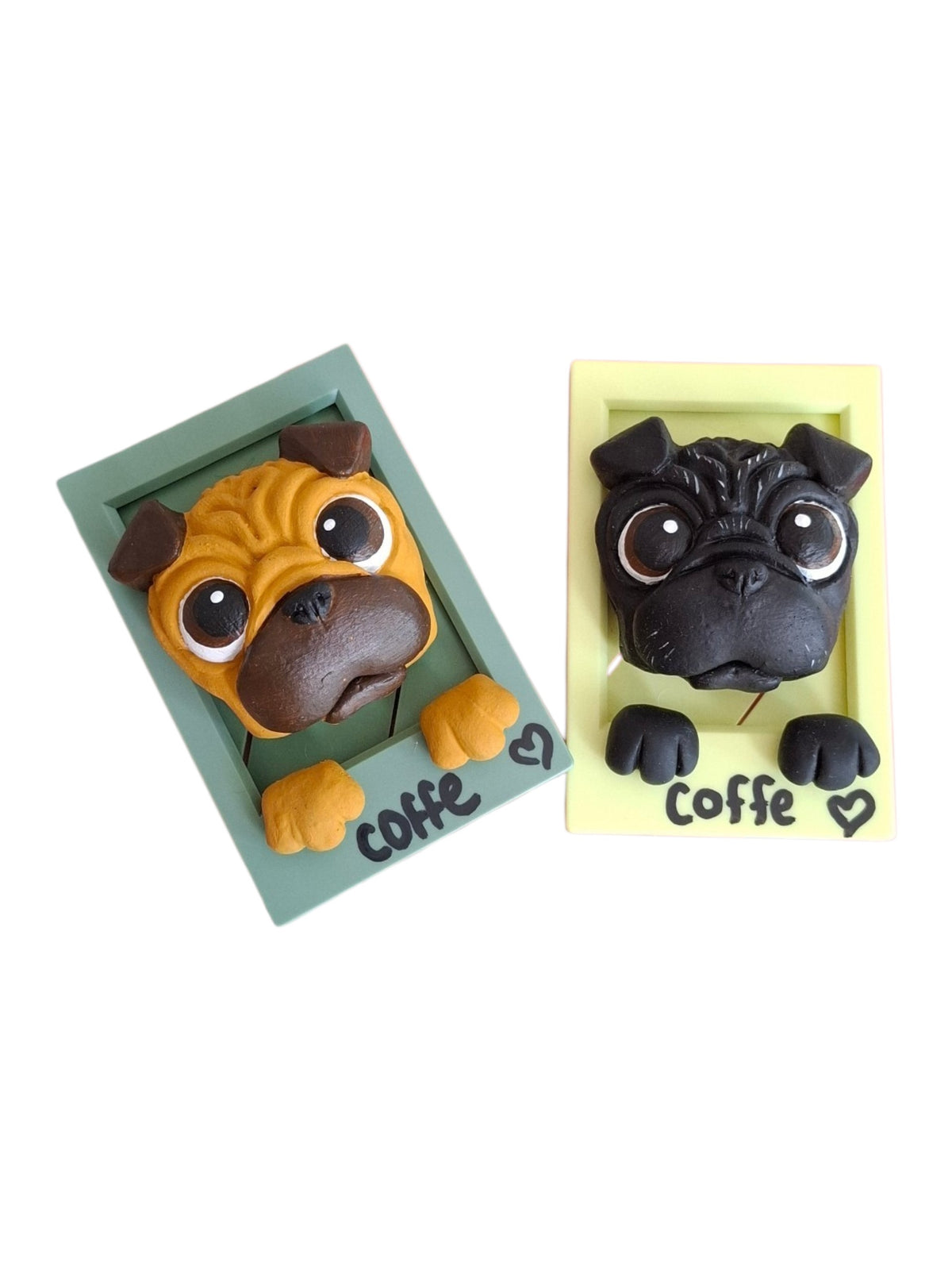 Imán y portaretrato , dúo perfecto  para regalar, diseño pug, pugsito 1pz