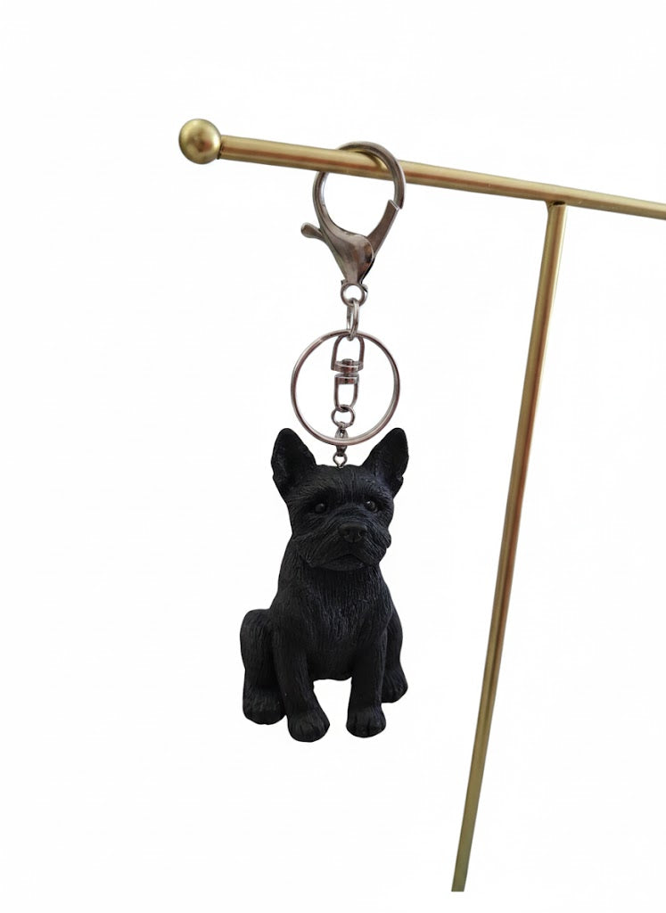 Llavero 3D de perrito bulldog francés, llavero y colgante, diseño perro 1pz