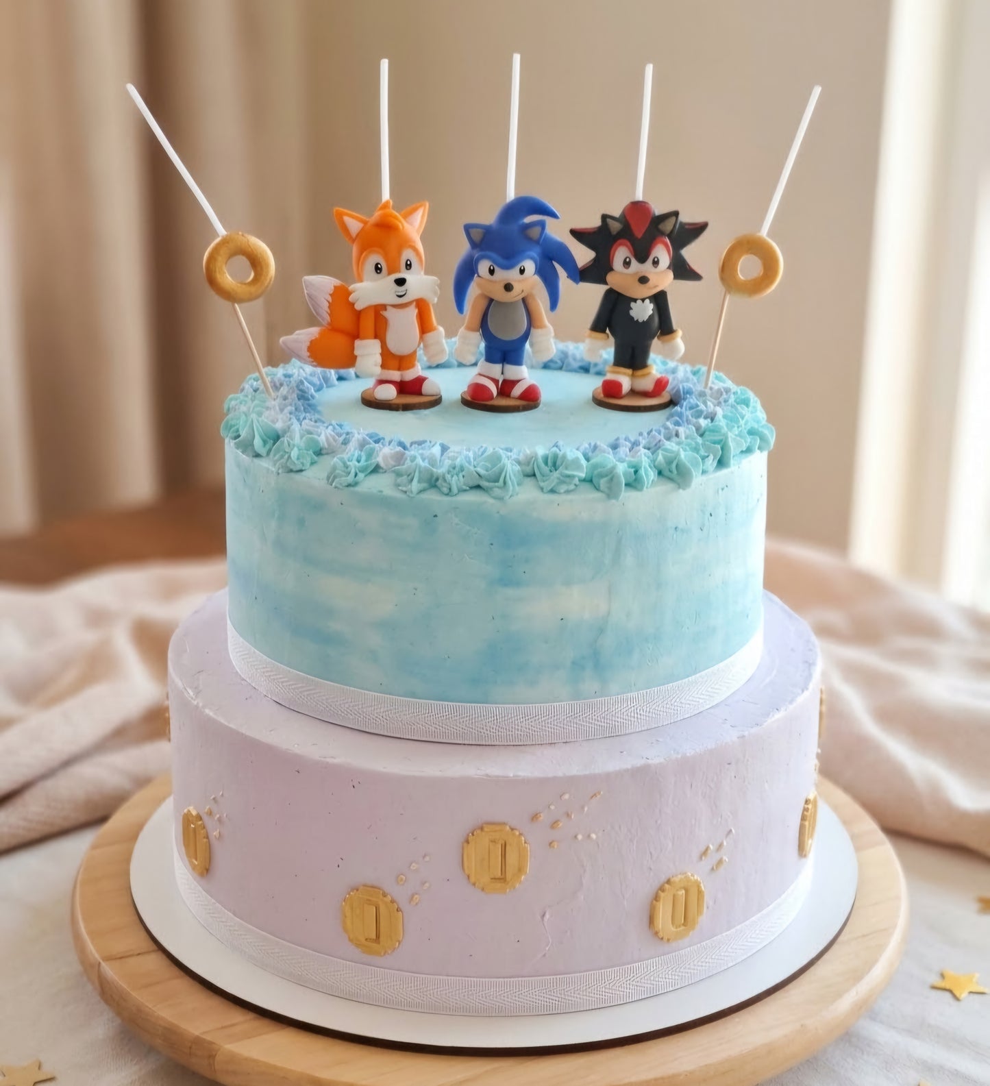 Velas de cumpleaños sonic y sus amigos 5pz , toppers cake decoracion tematica