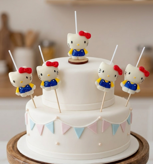 5pz Velas de cumpleaños Hello Kitty toppers cake decoracion tematica para pastel