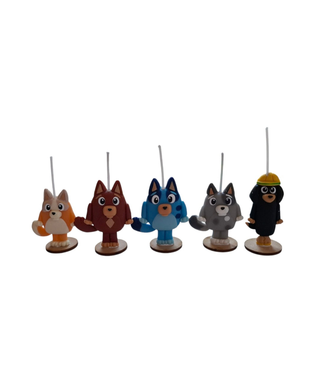 Velas de cumpleaños Bluey, Bingo y sus amigos 5pz toppers cake decoracion de pastel