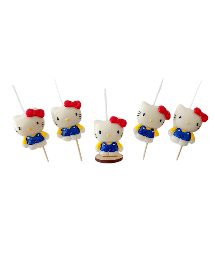 5pz Velas de cumpleaños Hello Kitty toppers cake decoracion tematica para pastel