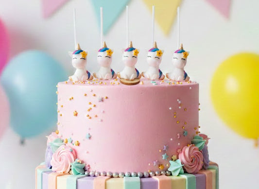 Velas de cumpleaños Unicornios lindos 5pz toppers cake decoracion de pastel